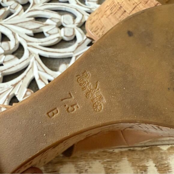 Coach Wedge Heel Platform Sandals Shoes Women's 7.5 - Picture 9 of 10